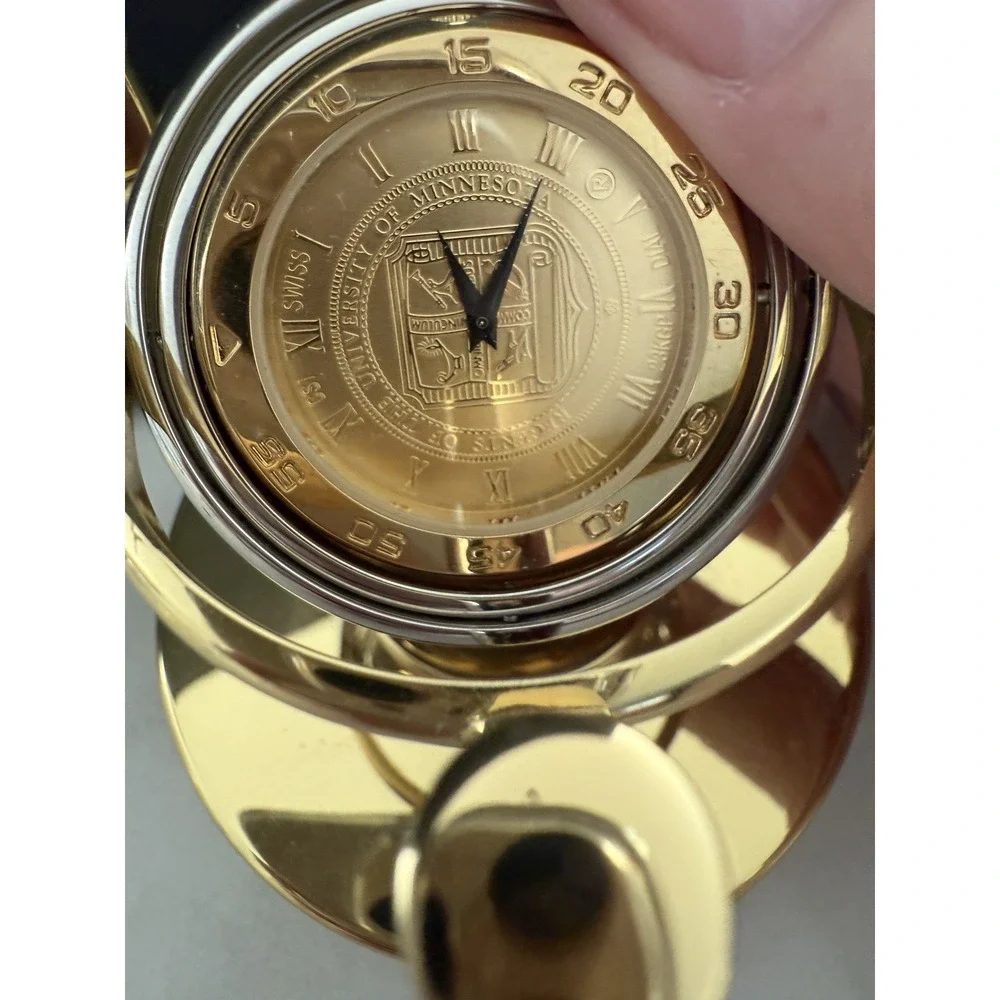 Vintage Benchmark Galileo Gimbal Gyroscope Desk Clock University Of MN Regents‎